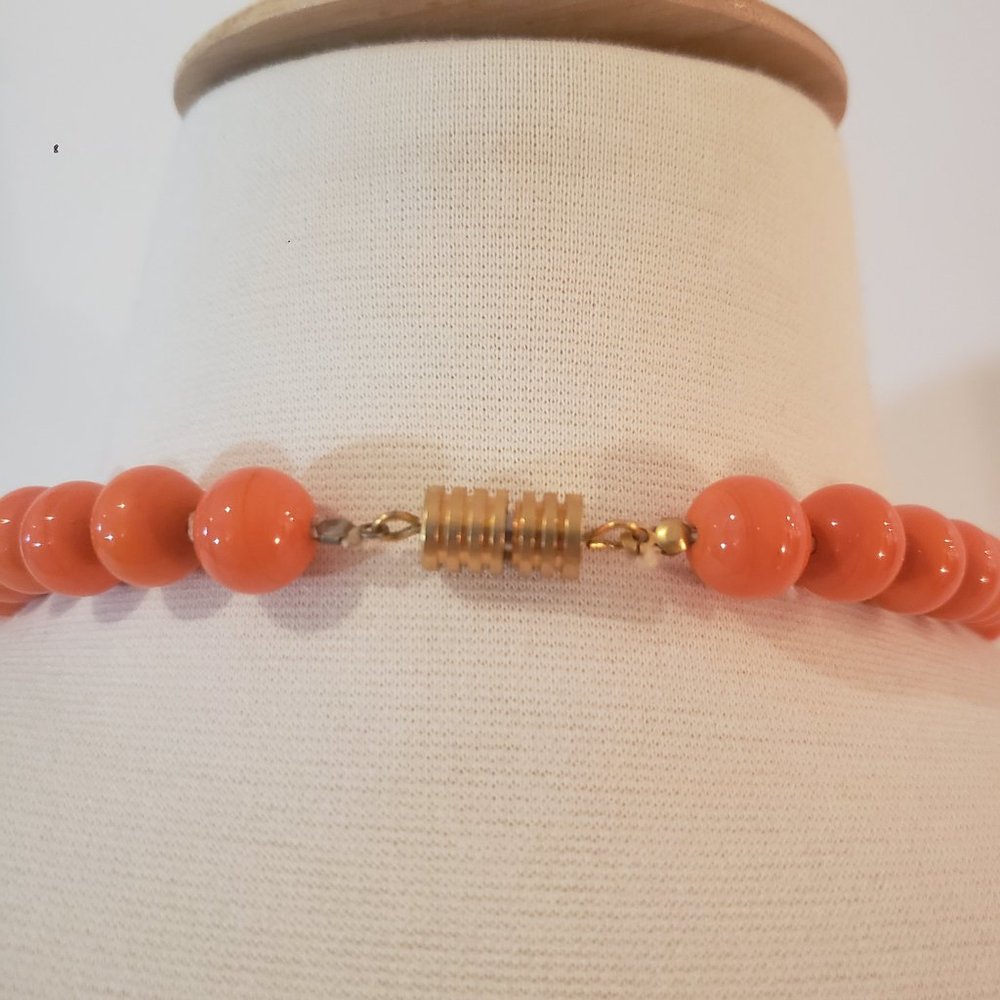 Coral Orange Necklace - Picture 7 of 9